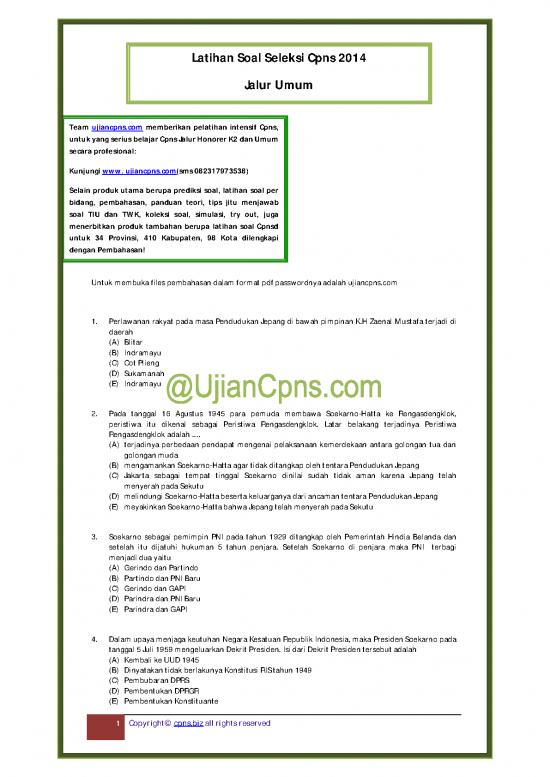 picture Kumpulan Soal Cpns Pdf 5030 | Latihan Soal Tes Cpns Jalur Umum