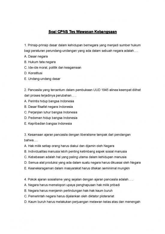picture Hukum Pdf 5038 | Soal Cpns Tes Wawasan Kebangsaan Kebangsaan
