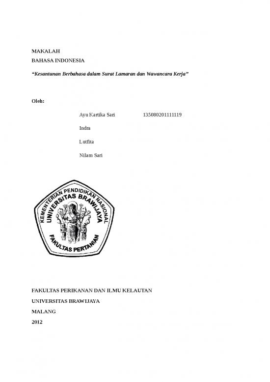 picture1_Surat Lamaran Doc 5083 | Makalah - Kesantunan Berbahasa Dalam Surat Lamaran Dan Wawancara Kerja