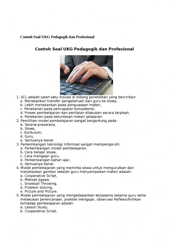 picture1_Contoh Penilaian Pembelajaran 5106 | Soal Pedagogik - Contoh Soal Ukg Pedagogik Dan Profesional