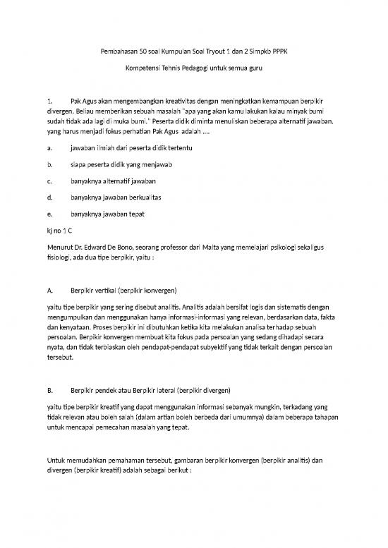 picture1_Latihan Soal Pppk - Pembahasan 50 Soal Kumpulan Soal Tryout 1 Dan 2 Simpkb Pppk