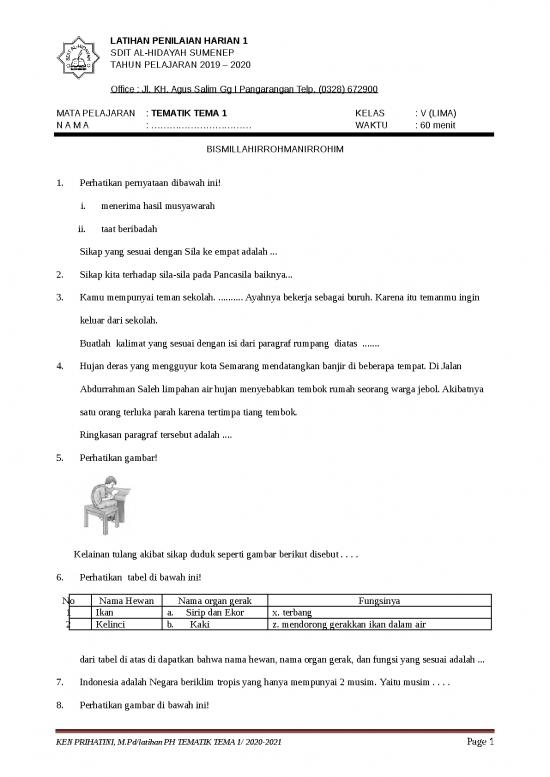 picture1_Soal Tema 1 - Kelas 5 Tematik