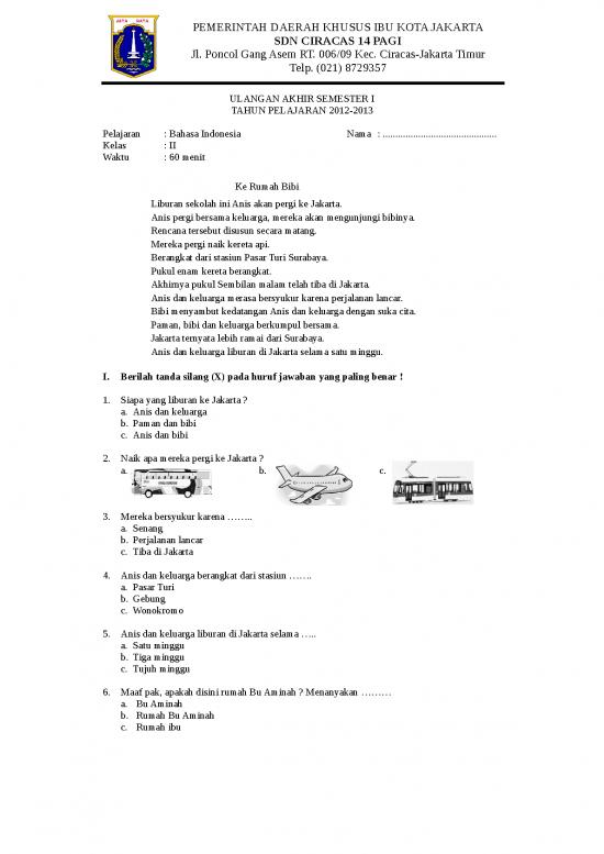 picture_Soal Uas - Bahasa Indonesia Kelas 2