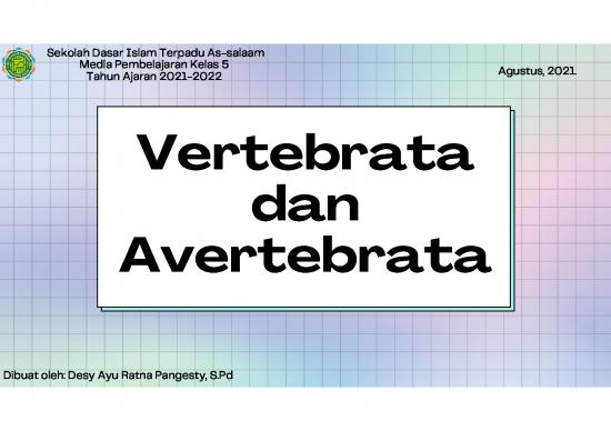 picture_Pembelajaran Pdf 5154 | Materi Kelas 5 Ipa - Vertebrata Dan Avertebrata