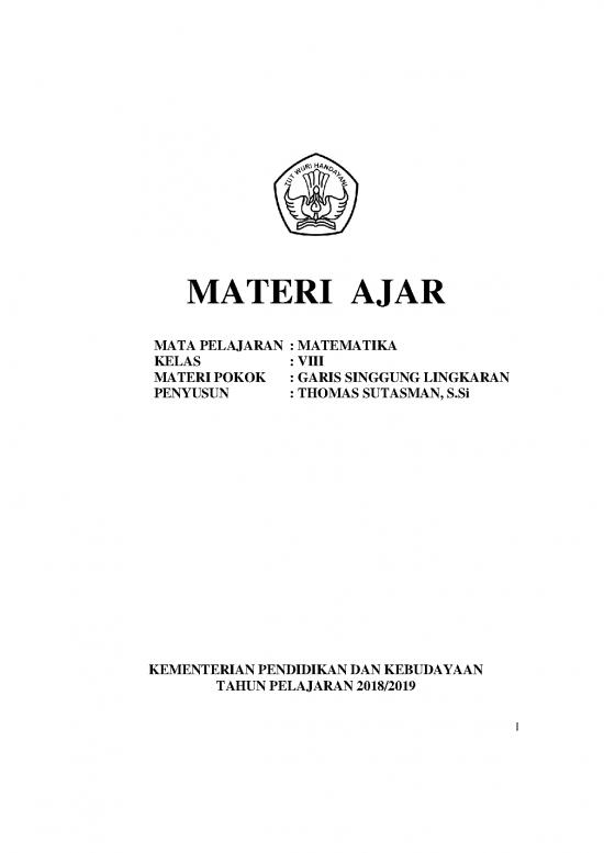 picture_Matematika Pdf 5170 | Materi Kelas 8 - Matematika Garis Singgung Lingkaran