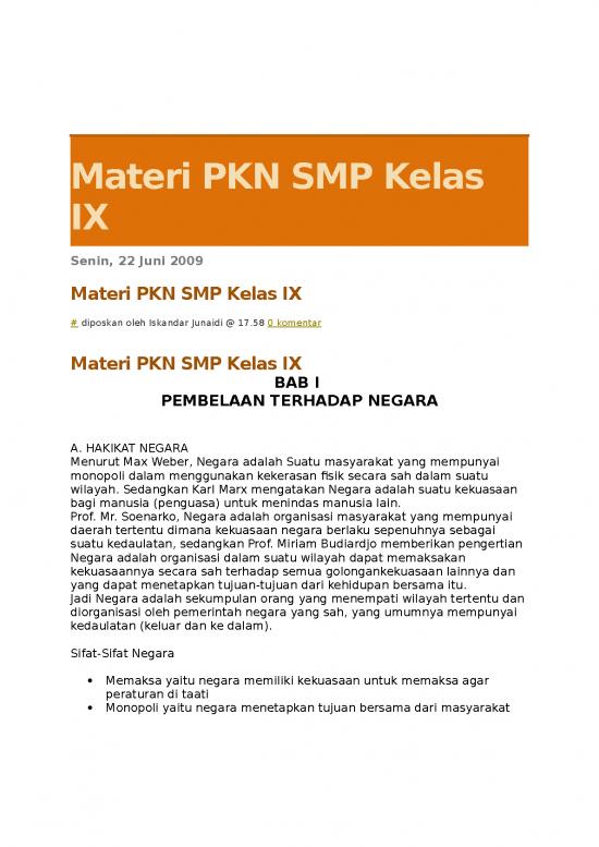 picture_Materi Pkn Smp Kelas 9 - Pembelaan Terhadap Negara