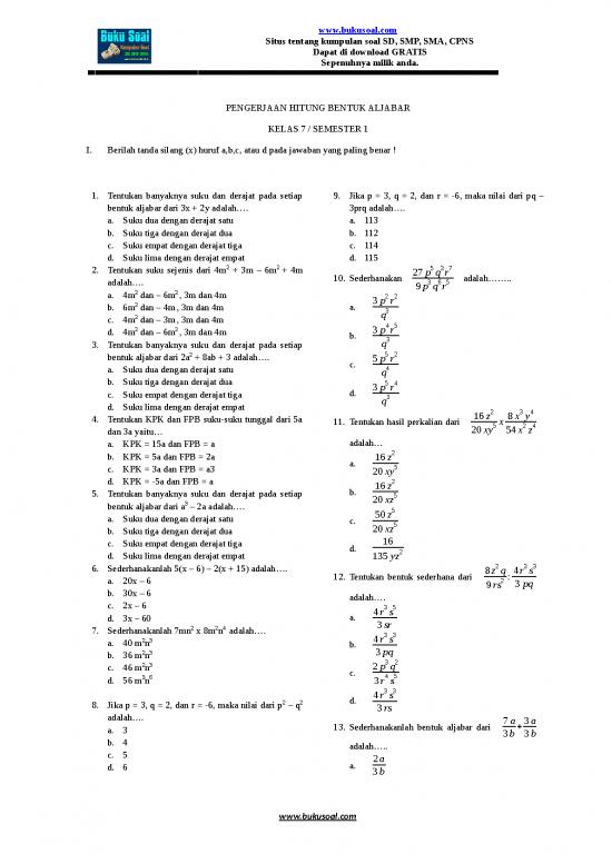 picture_Download Soal Cpns 5386 | Soal Matematika Kelas 7 Semester 1 Smp - Pengerjaan Hitung Bentuk Aljabar