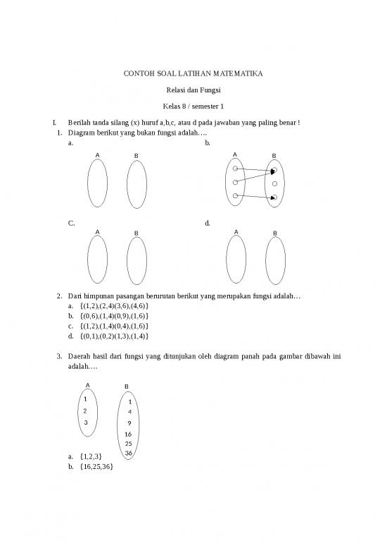 picture1_Soal Matematika Kelas 8 Semester 1 Smp - Relasi Dan Fungsi