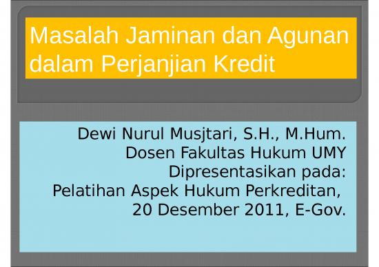 picture_Bank Presentation Ppt 5642 | Masalah Jaminan Dan Agunan Dalam Perjanjian Kredit