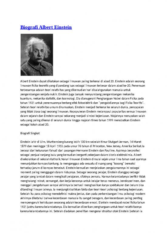 picture_Biografi Albert Einstein Revisi Makna Jenius