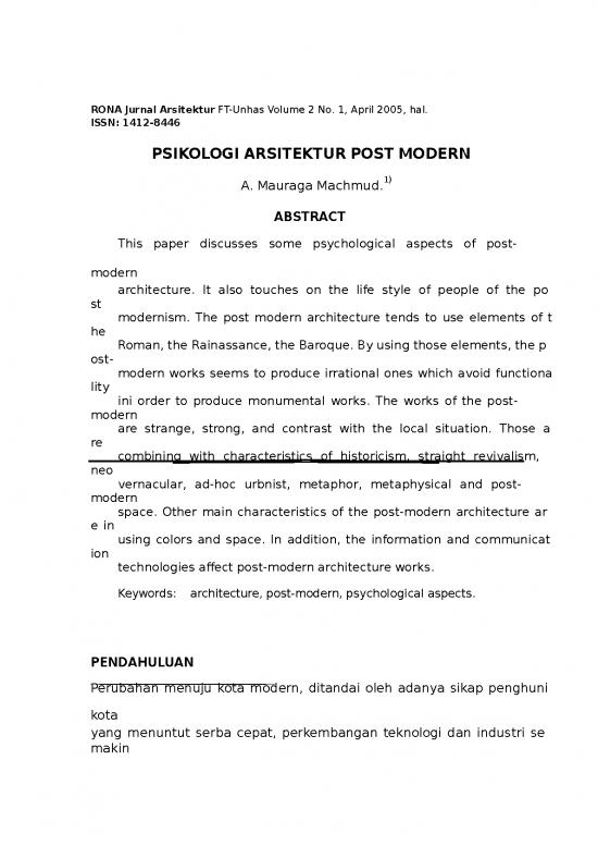 picture_Contoh Pendahuluan Jurnal 5756 | Psikologi Arsitektur Post Modern
