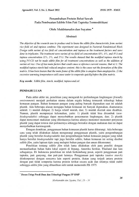 picture1_Research Pdf 5894 | Penambahan Protein Belut Sawah - Pada Pembuatan Edible Film Pati Tapioka Termodifikasi