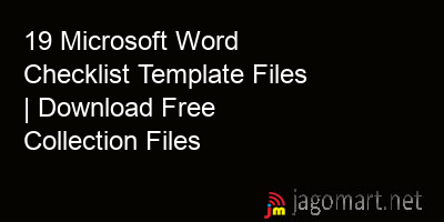 picture 19 Microsoft Word Checklist Template Files | Download Free Collection Files