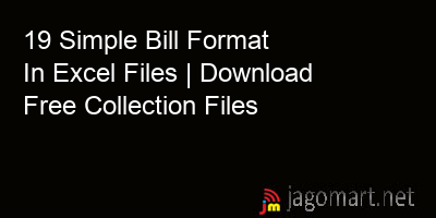 picture 19 Simple Bill Format In Excel Files | Download Free Collection Files