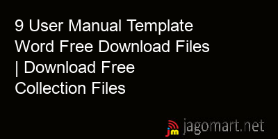 picture 9 User Manual Template Word Free Download Files | Download Free Collection Files