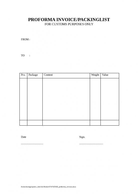 picture Invoice Template Word 47423 | 00 Proforma Invoice