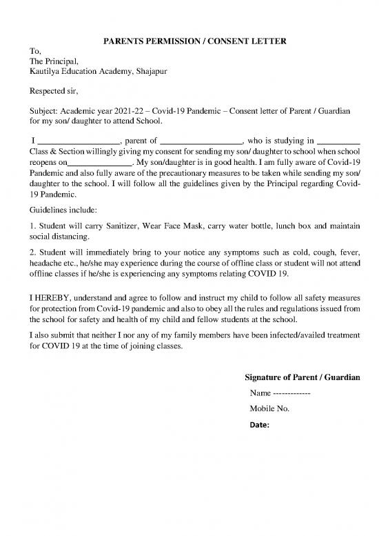 picture Consent Letter Parents 48787 | 1043 Consentform