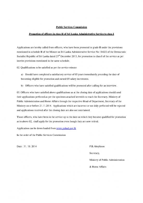 picture1_Schedule Pdf 49038 | 1432808650 Calling For Application For Promotion To Class Ii To I Of Slas 2014