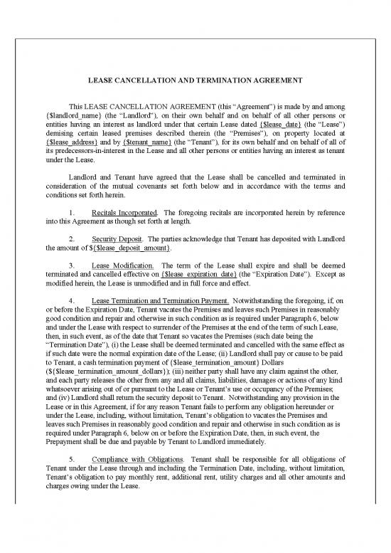 picture Termination Agreement Template 47517 | 5f5bd6333d8d276e4051ed38 Lease Cancellation Agreement