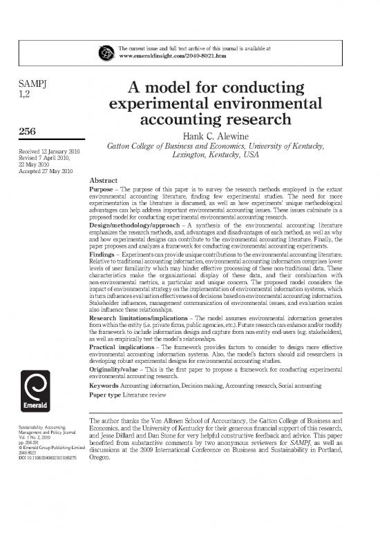 picture Research Methodology Pdf 49385 | A Model For Conducting Experimental Environmental Accounting Research
