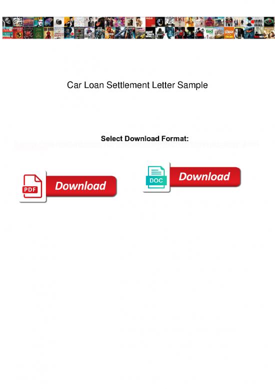 picture1_Letter Pdf 47614 | Car Loan Settlement Letter Sample