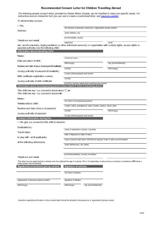 picture Letter Pdf 48255 | Consent Letter Lettre Consentement Eng