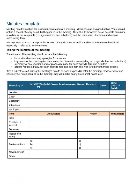 picture_Crown Land Managers Meeting Minutes Template