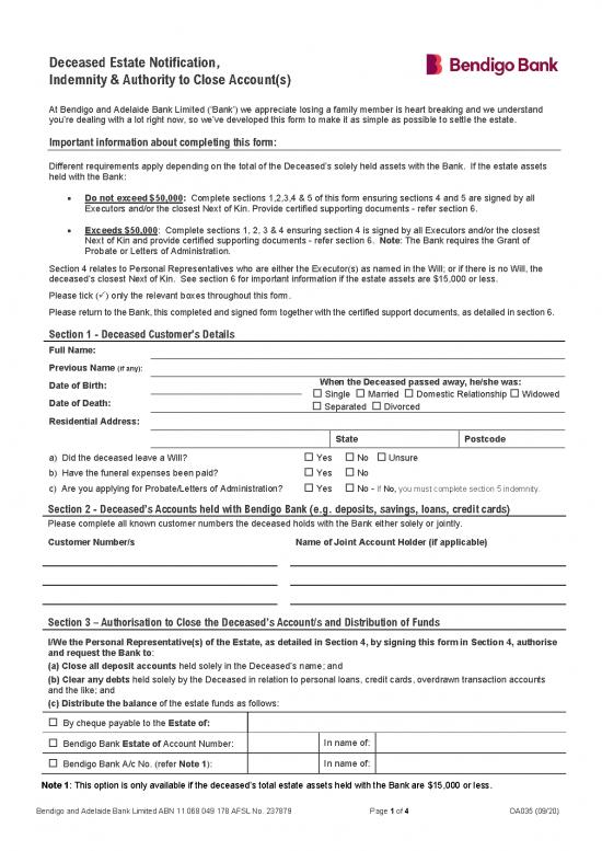 picture1_Family Therapy Pdf 48434 | Deceased Estate Notification Indemnity  Authority To Close