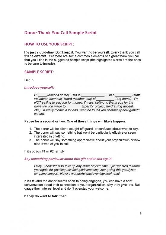 picture1_Money Pdf 47556 | Donor Thank You Call Sample Script