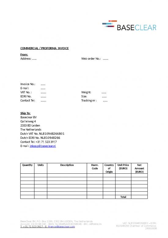 picture Invoice Template Word 47328 | Example Proforma Commercial Invoice V4