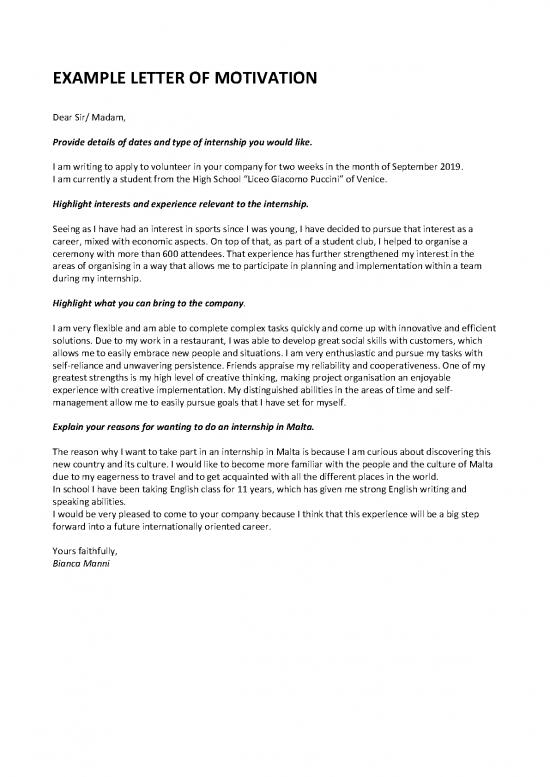 picture Letter Pdf 49139 | Exemple De Lette De Motivation Stages Malte