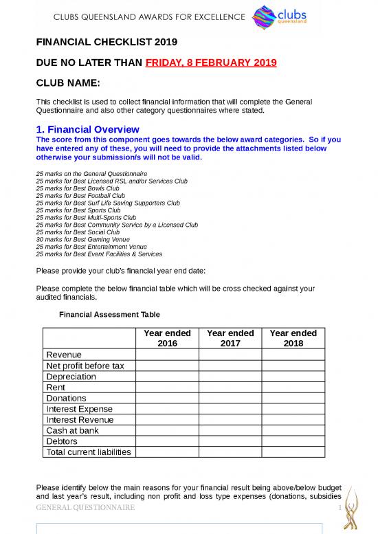 picture_Microsoft Word Checklist Template 47155 | Financial Checklist