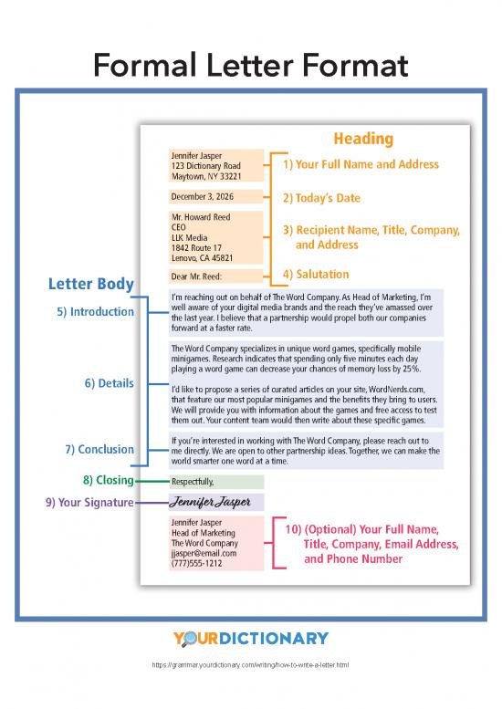 picture Letter Pdf 47523 | Formal Letter Format