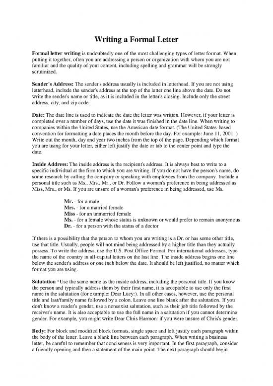 picture Letter Pdf 48605 | Formal Letter Writing Workshop
