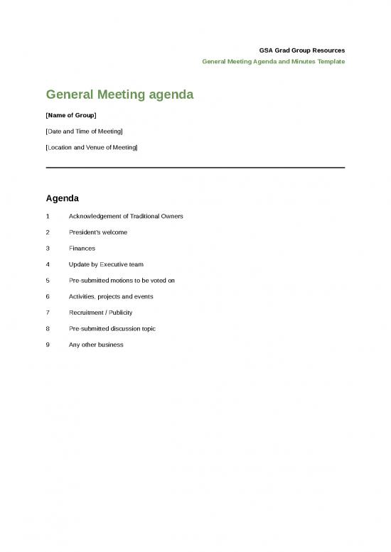 picture_General Meeting Agenda And Minutes Template