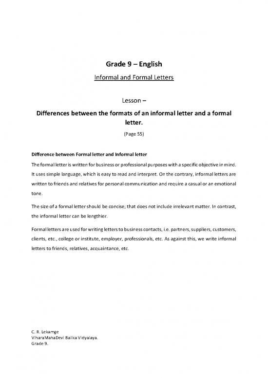 picture Letter Pdf 48303 | Grade 9 English Formal And Informal Letters