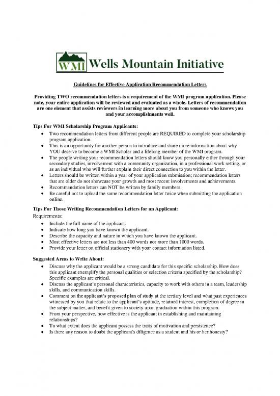 picture_Scholarship Application Letter Sample Pdf 49299 | Guidelines For Effective Application Recommendation Letters