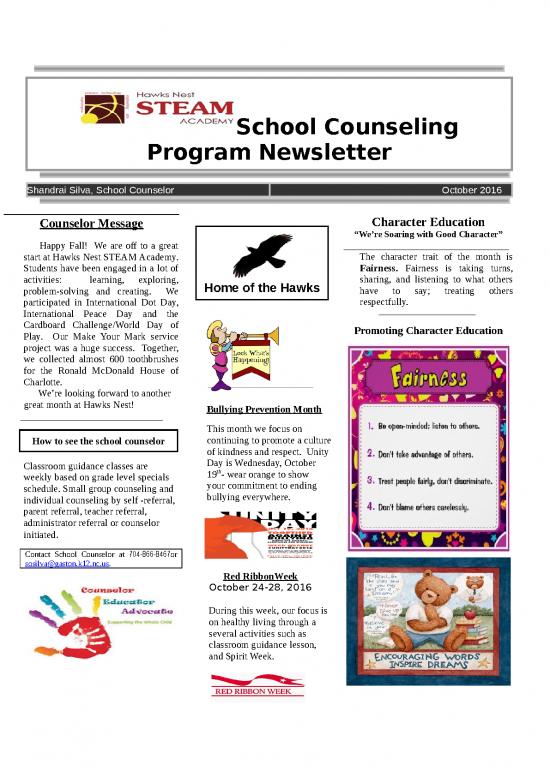 picture Microsoft Word Newsletter Template 47380 | Hawks Nest Schoolcounselingnewsletteroctober 2016