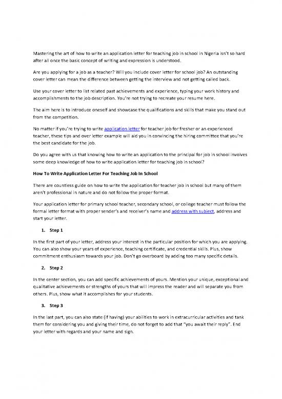 picture Letter Pdf 48344 | How To Write Application Letter For Teaching Job In School Pdf