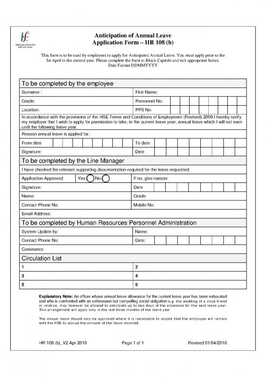 picture1_Hr 108b Anticipation Of Annual Leave Application Form