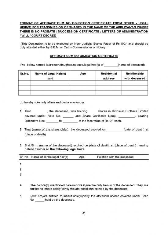 picture1_Pdf Certificate Online 48437 | Kbl Format Of Affidavit Cum Noc