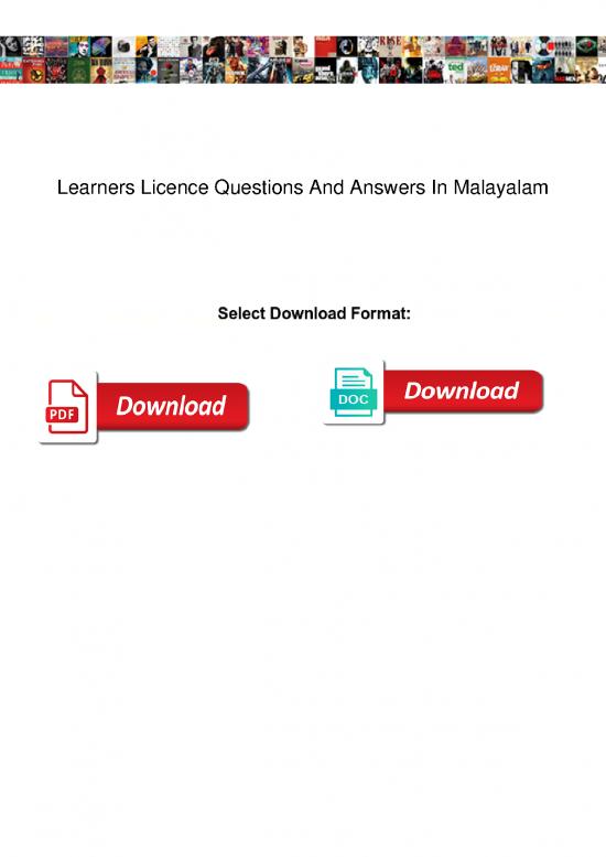 picture General Knowledge Pdf 48539 | Learners Licence Questions And Answers In Malayalam