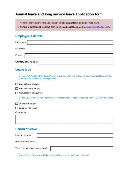 picture_Application Format Pdf 48600 | Leave Application Form