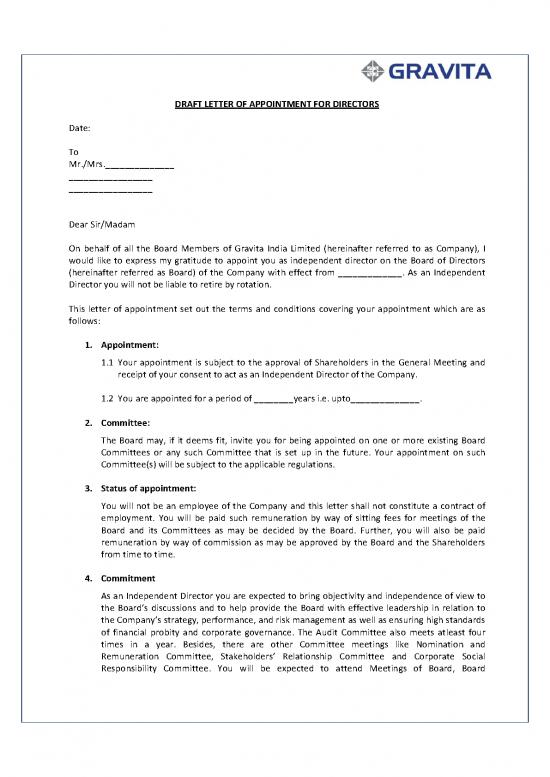 picture Letter Pdf 48668 | Letter Of Appointment Of Independent Director