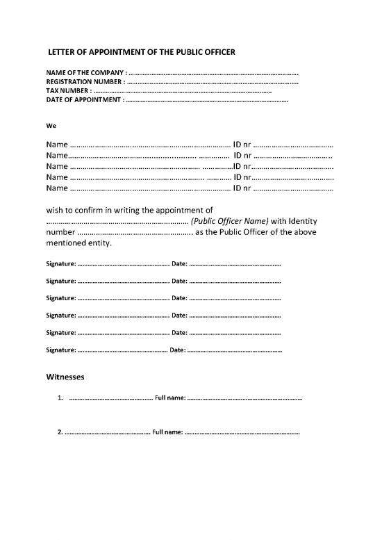 picture Letter Pdf 49087 | Letter Of Appointment Of The Public Officer