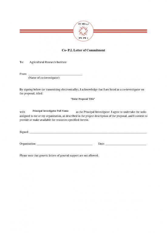 picture Letter Pdf 48462 | Letter Of Commitment Template