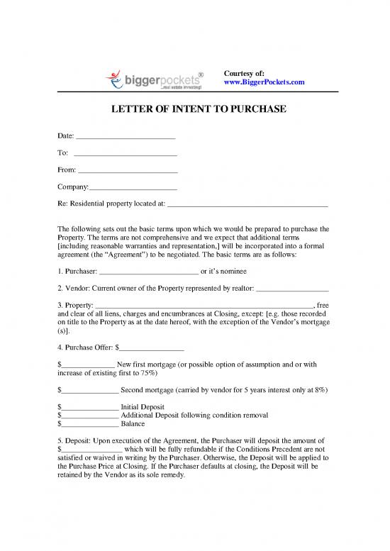 picture1_Letter Pdf 47856 | Letter Of Intent Form Real Estate Residential Purchase Sample