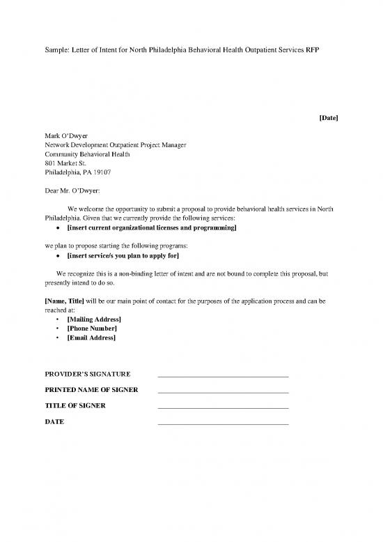 picture Letter Pdf 47667 | Letter Of Intent Sample