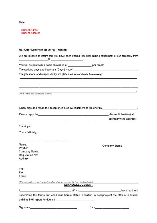 picture Letter Pdf 47944 | Lt002 Offer Letter Template