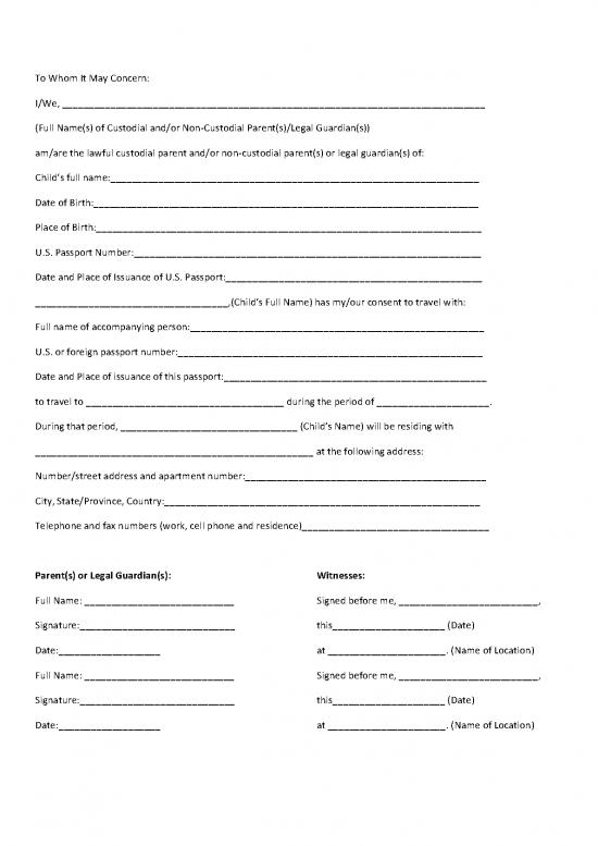 picture1_Minor Travel Consent Form